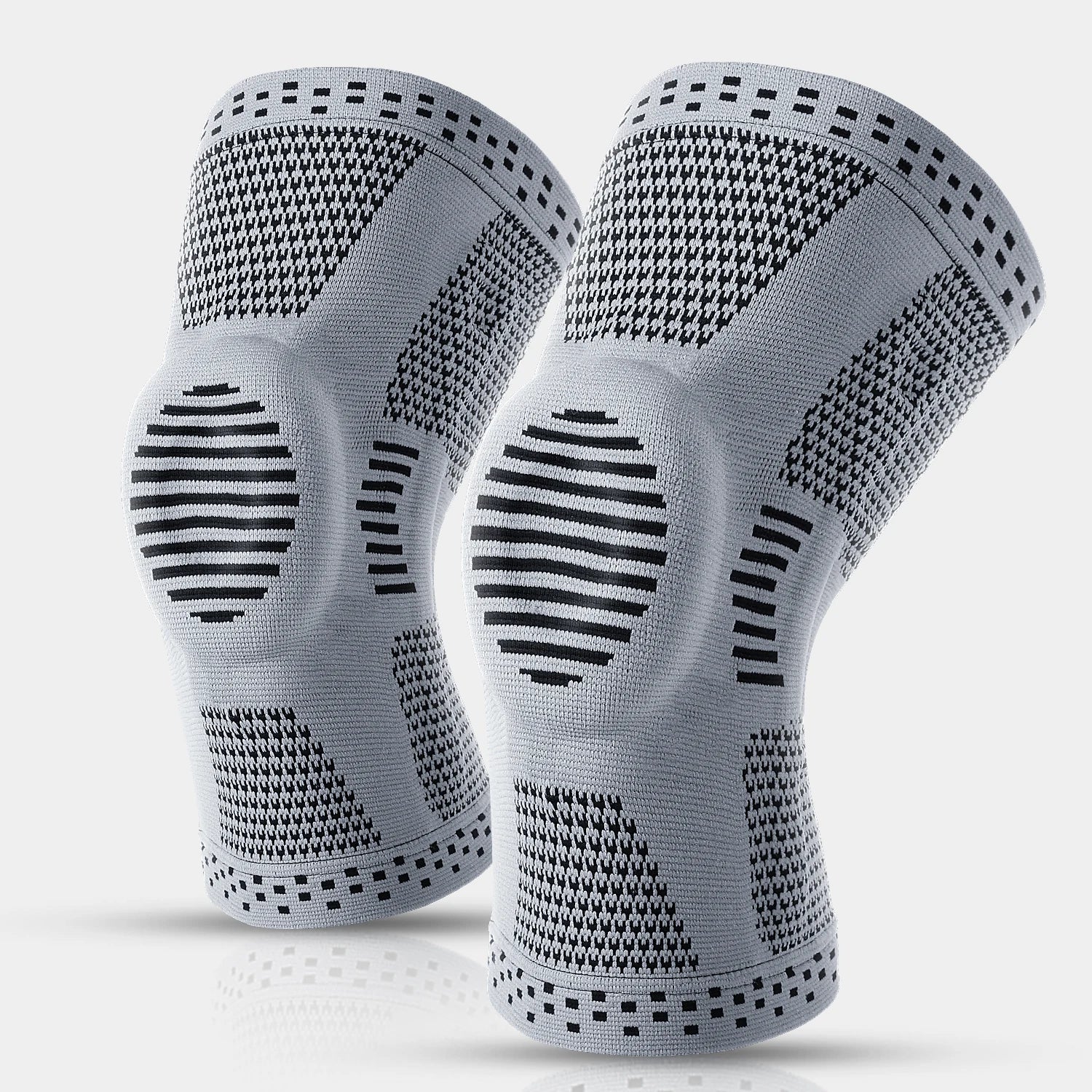 1/2 Piece Compression Knee Sleeve Silicone Protection Support Knee Pain Sport Pads Running Gym Arthritis Knee Workout Sports