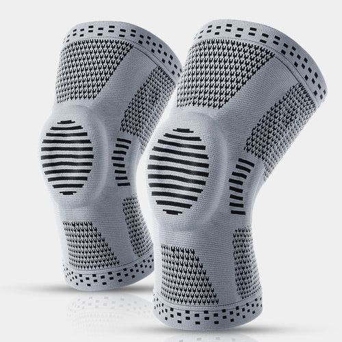 1/2 Piece Compression Knee Sleeve Silicone Protection Support Knee Pain Sport Pads Running Gym Arthritis Knee Workout Sports